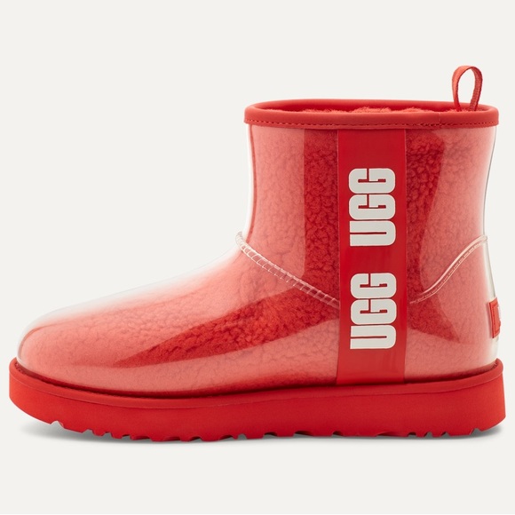 UGG Classic Clear Mini color red size 7 - Picture 3 of 6